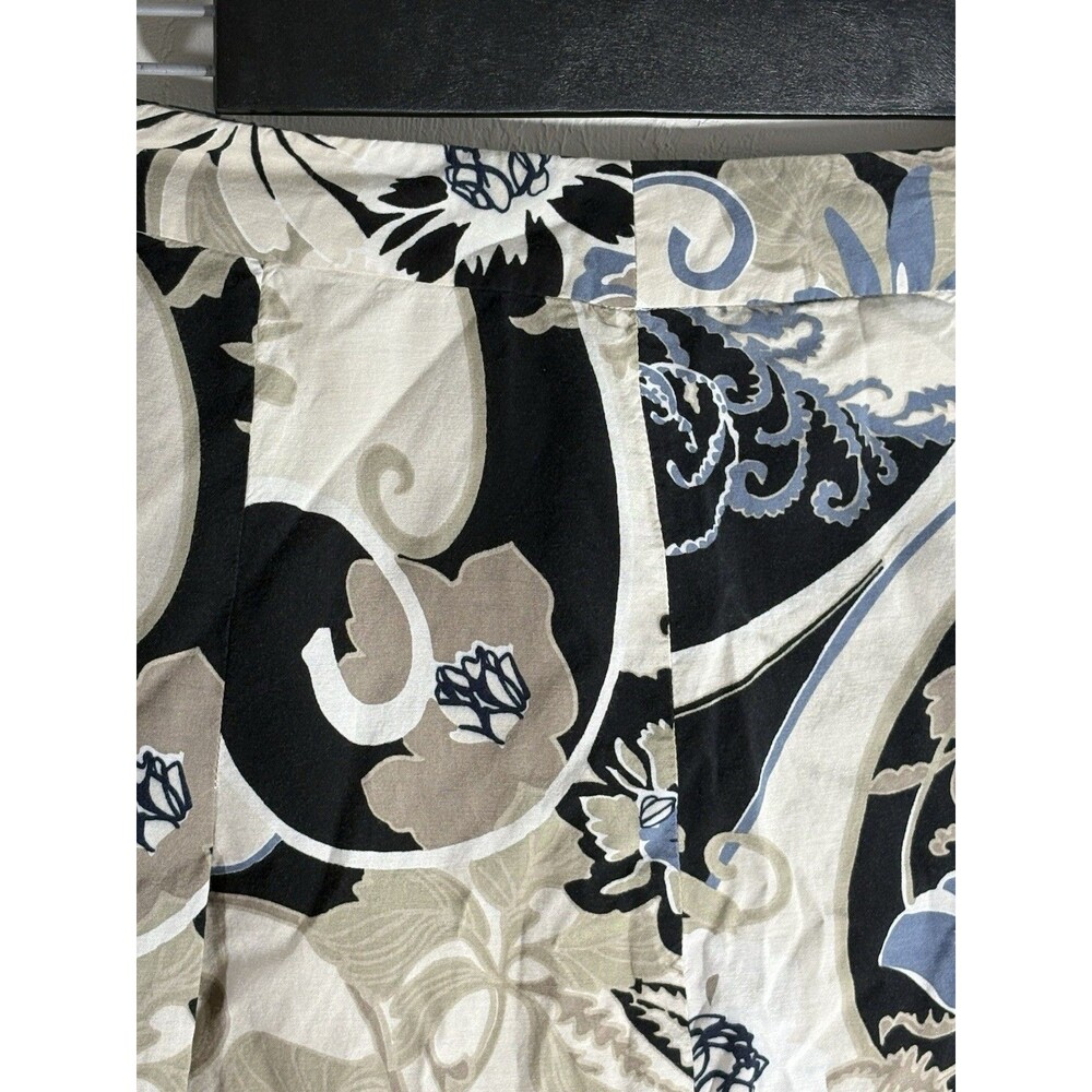 Ann Taylor Women’s Tan, Cream, Black Floral A-Line Zippered Skirt Size 6 Midi - Picture 4 of 10